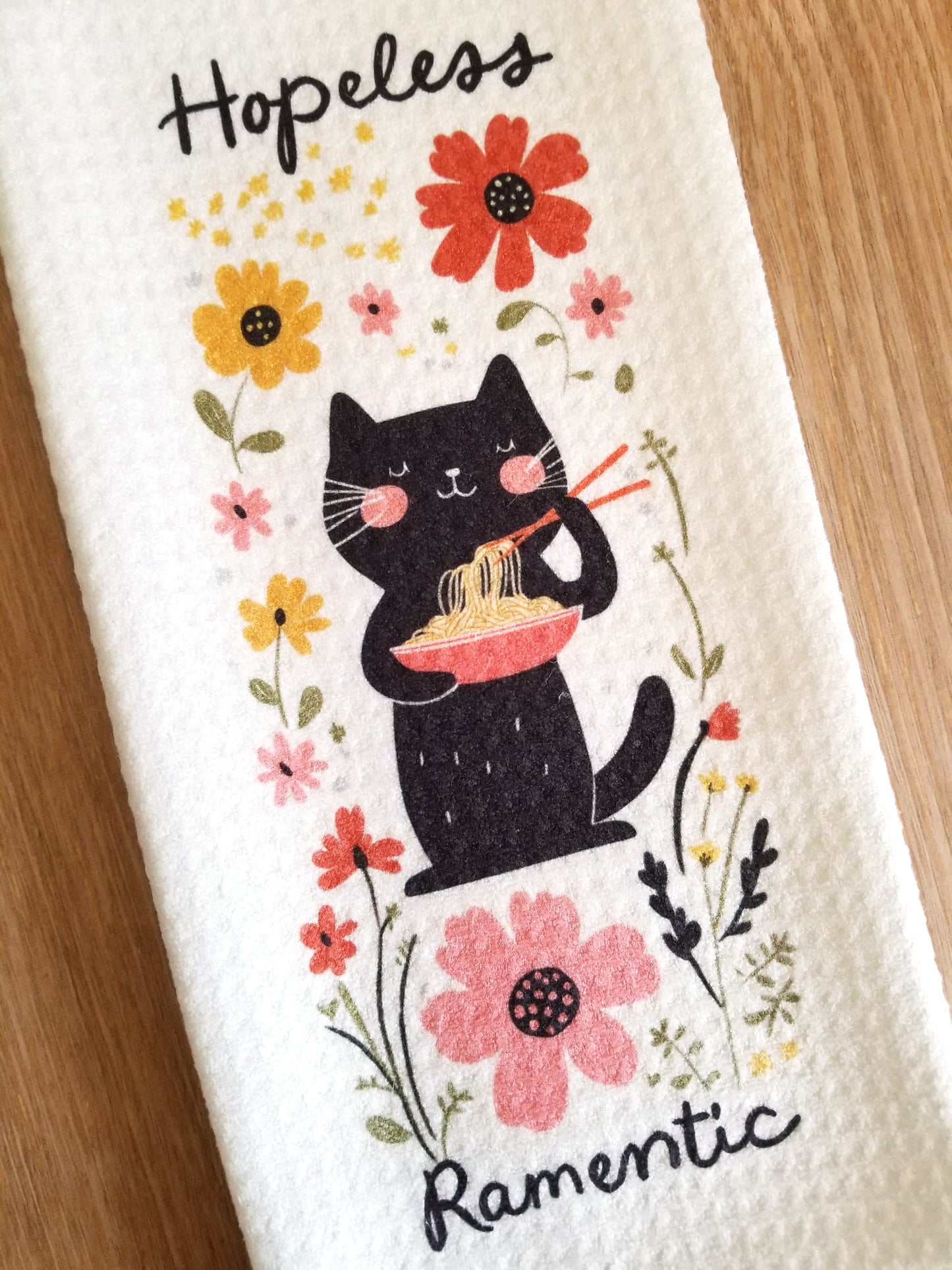 Ramen Cat Tea Towel