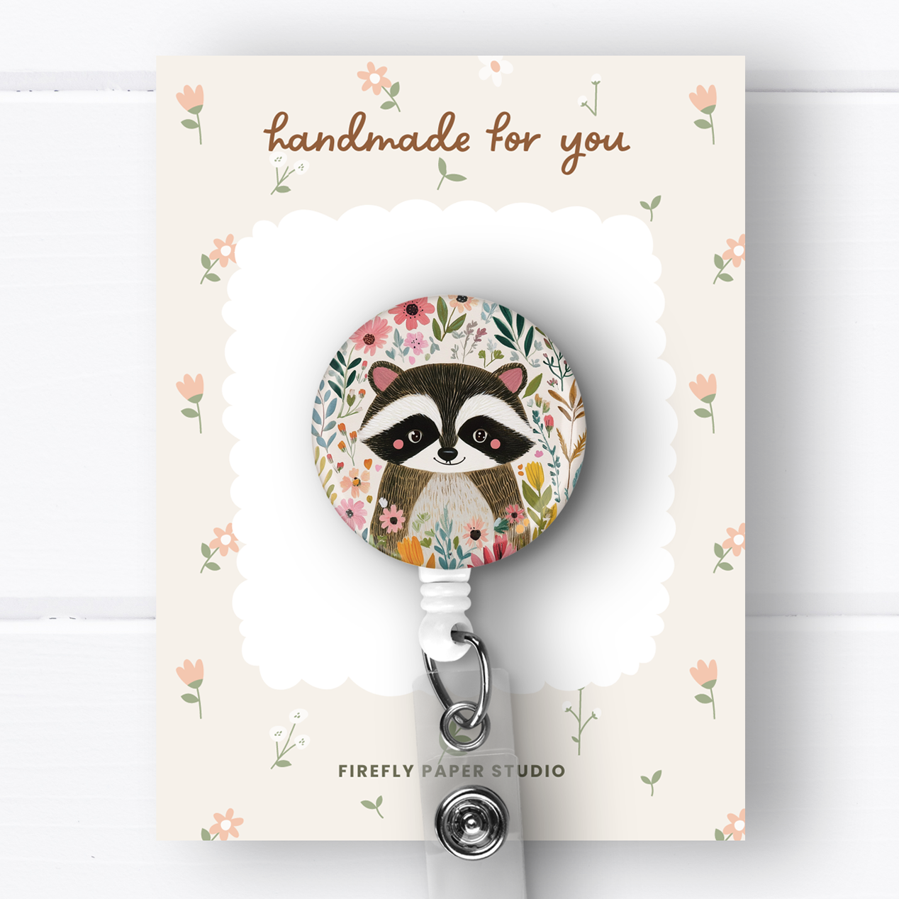 Raccoon Badge Reel