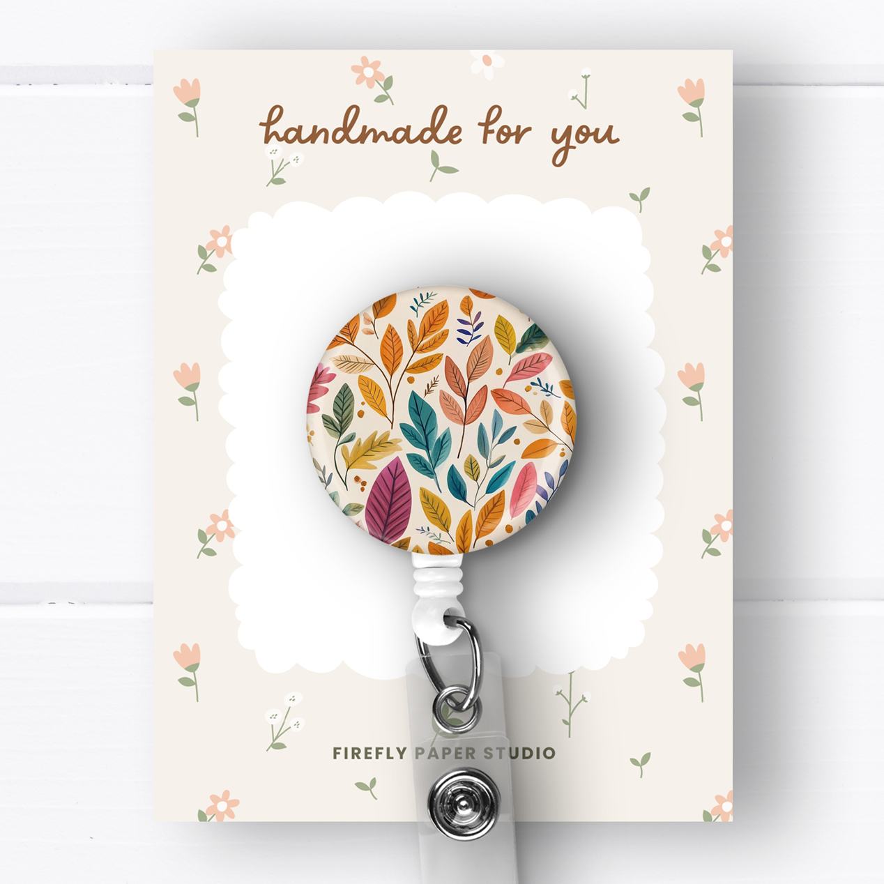 Colorful Leaves Badge Reel