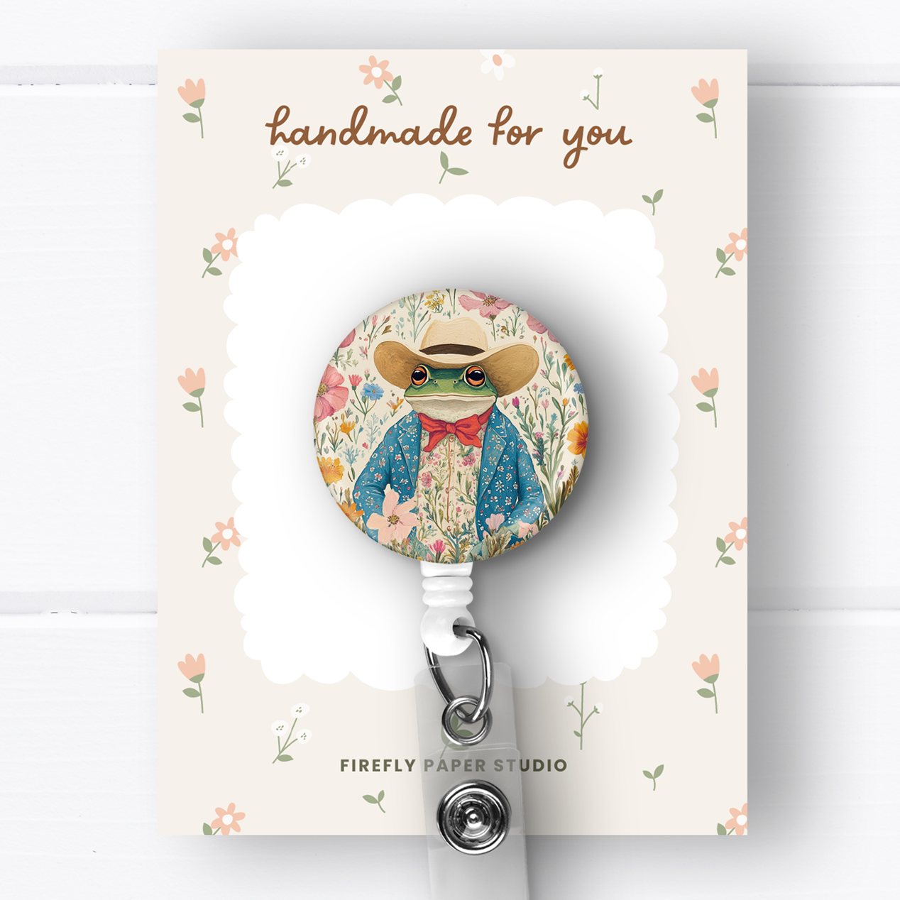 Dapper Frog Badge Reel