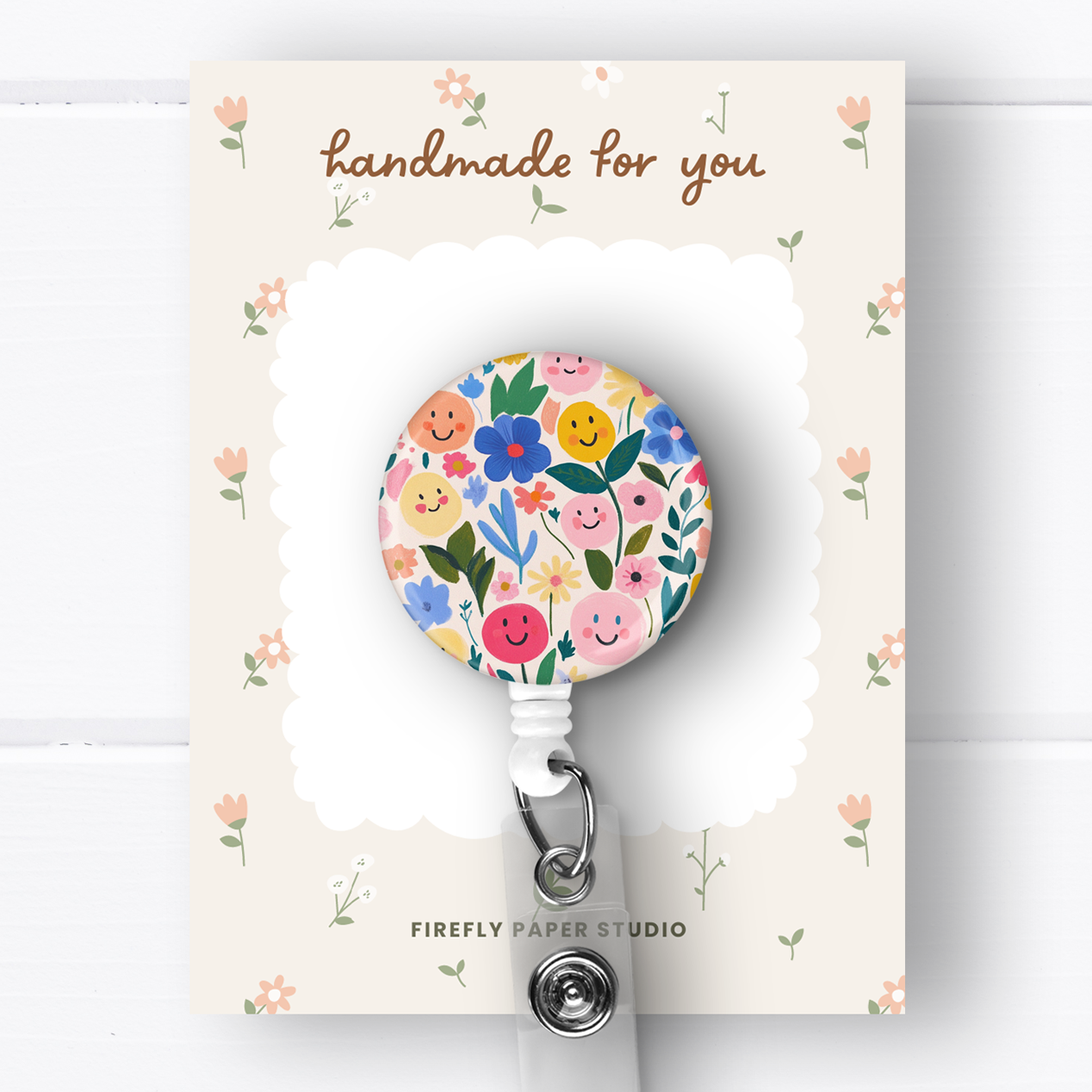 Happy Flowers Badge Reel