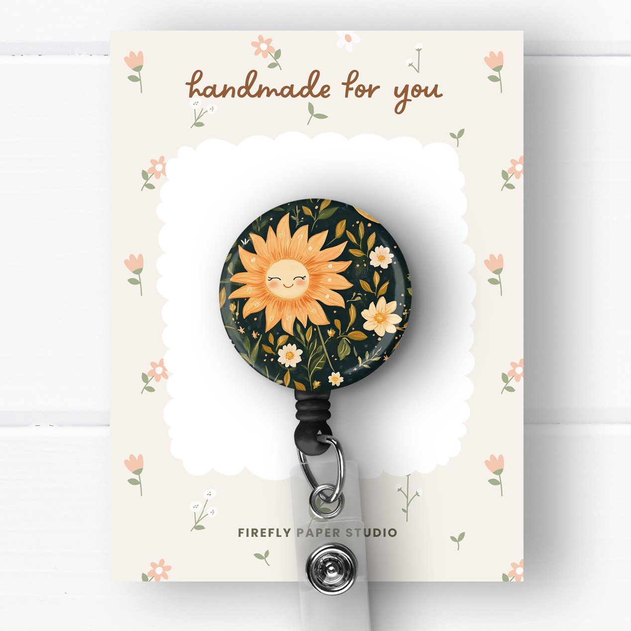Happy Flower Badge Reel