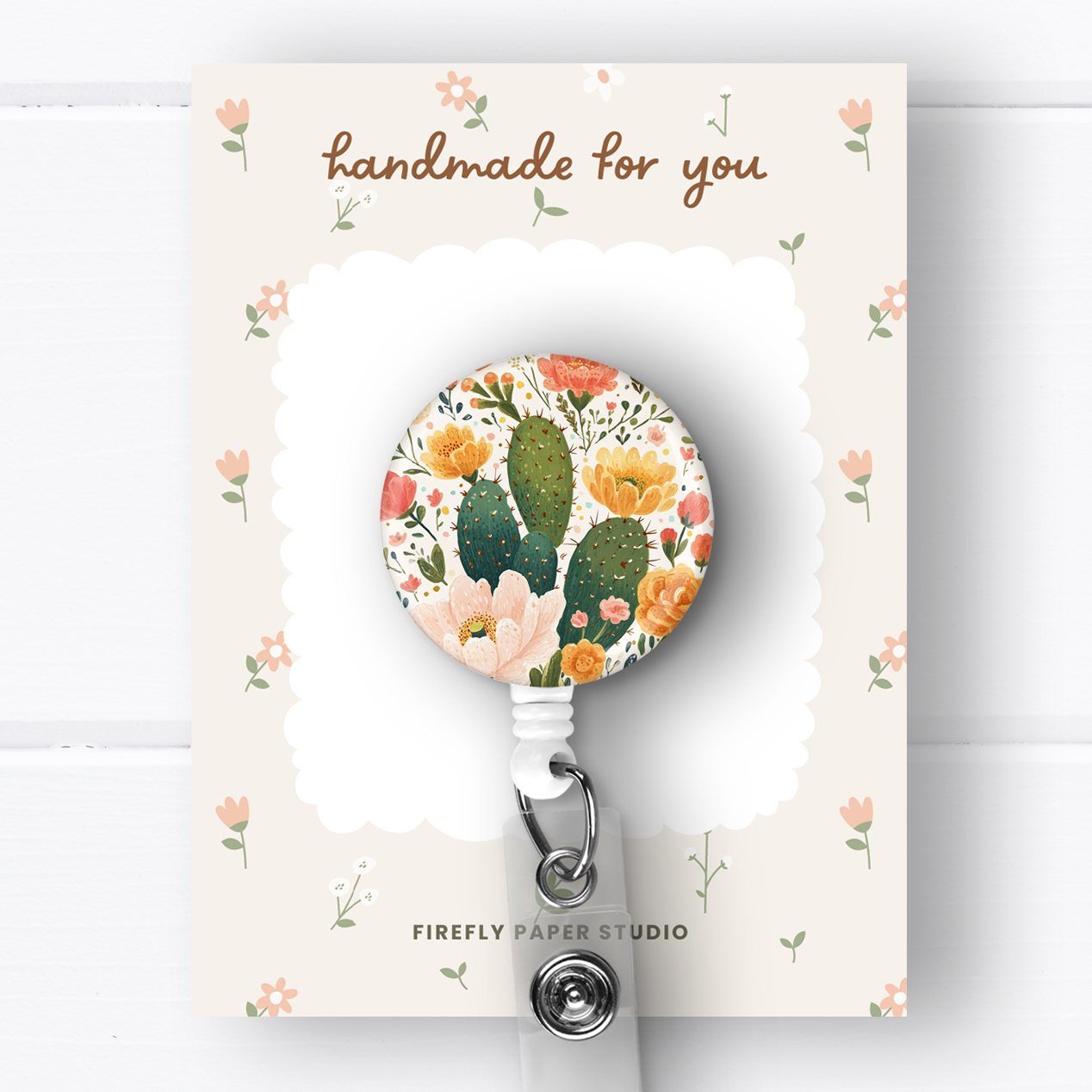 Prickly Pear Cactus Badge Reel