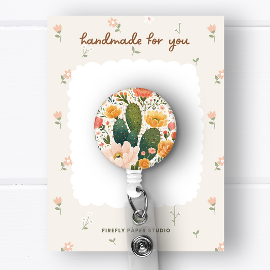 Prickly Pear Cactus Badge Reel
