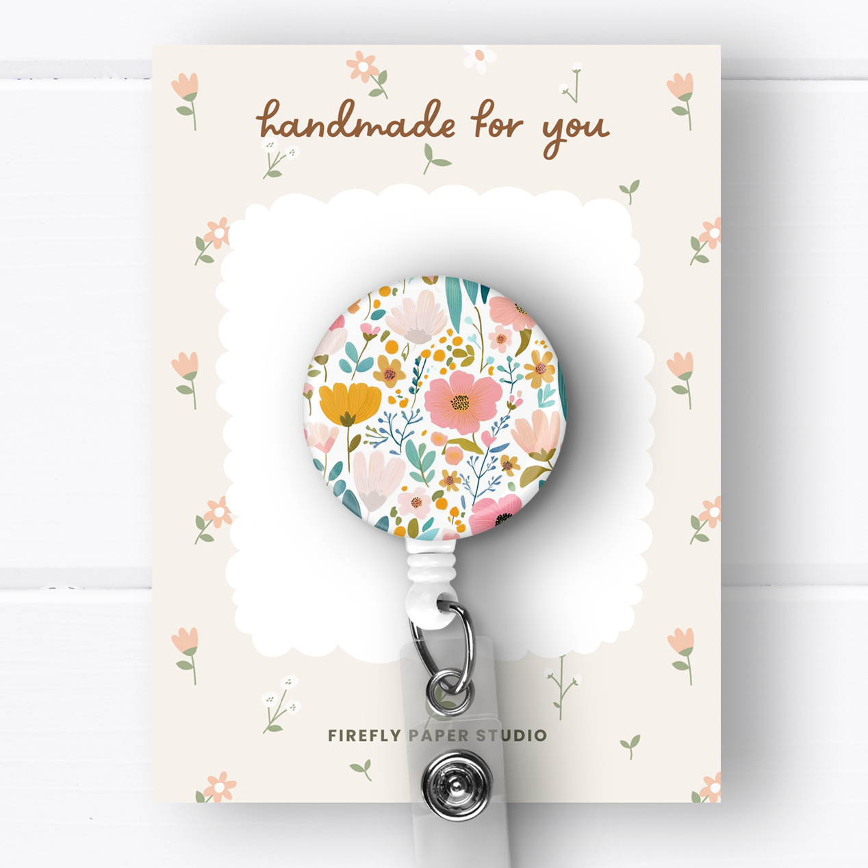 Spring Floral Badge Reel