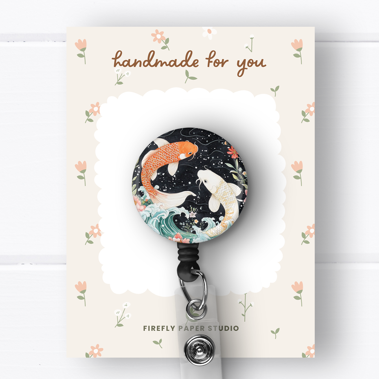 Koi Fish Badge Reel