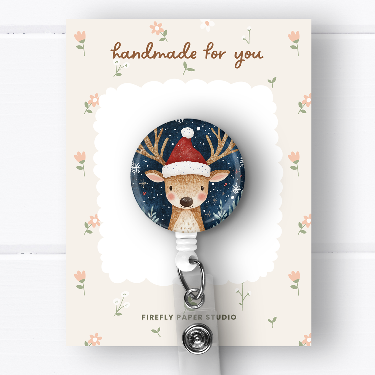 Christmas Reindeer Badge Reel