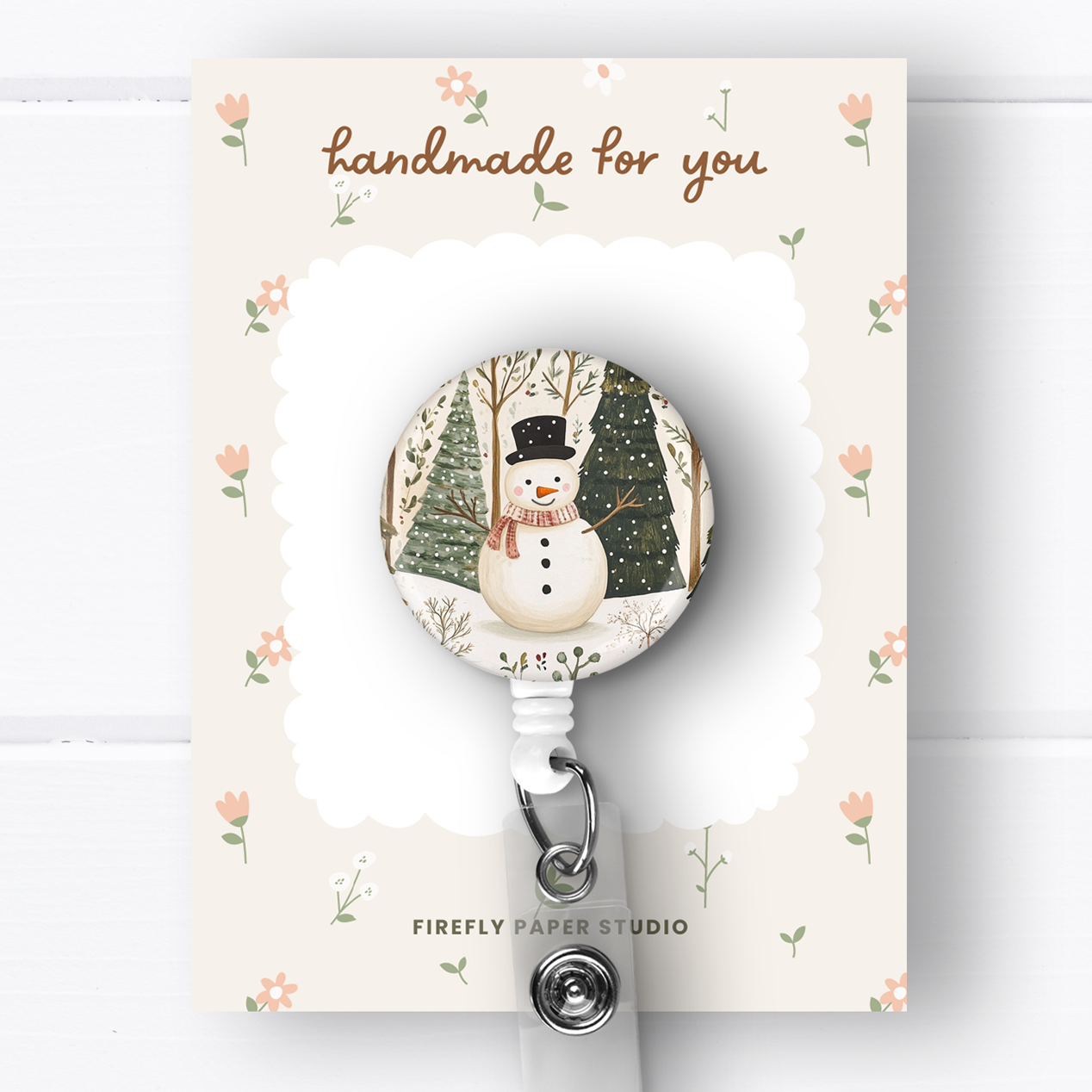 Snowman Badge Reel