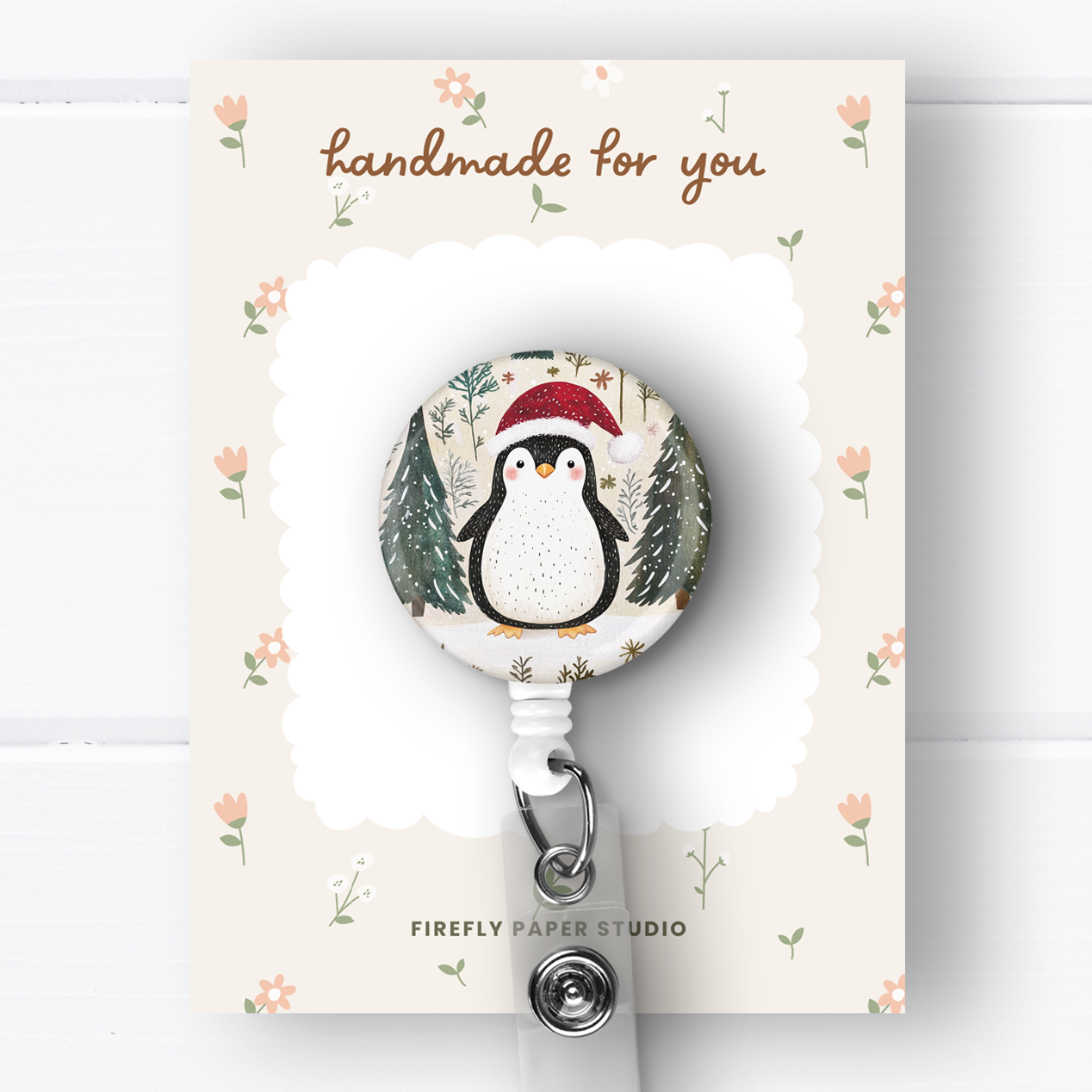 Christmas Penguin Badge Reel