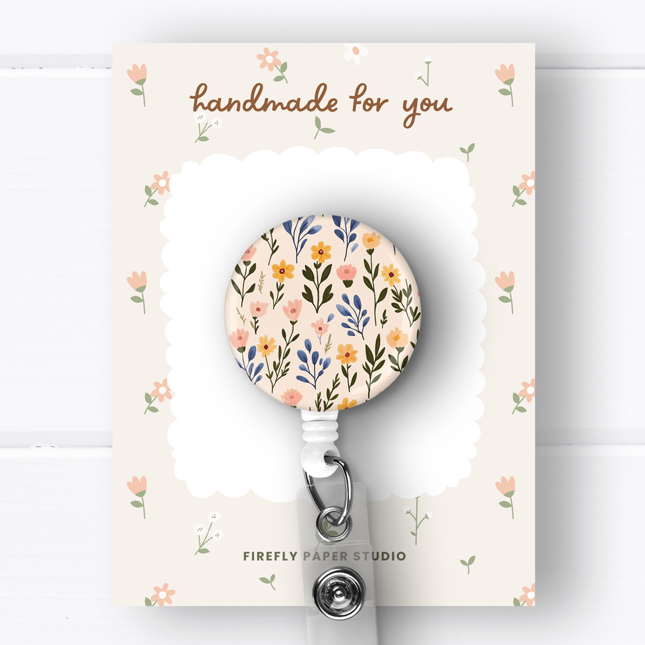 Pink, Blue & Yellow Badge Reel