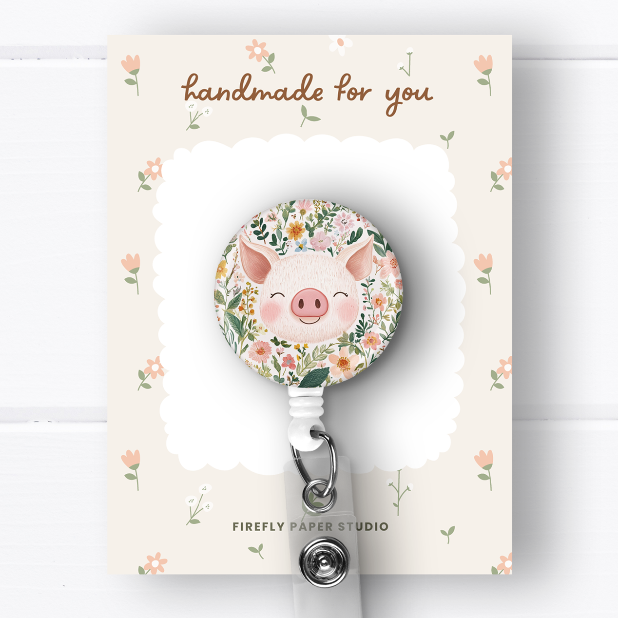 Pig Badge Reel