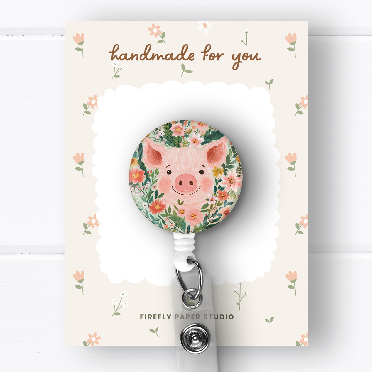 Pig Badge Reel