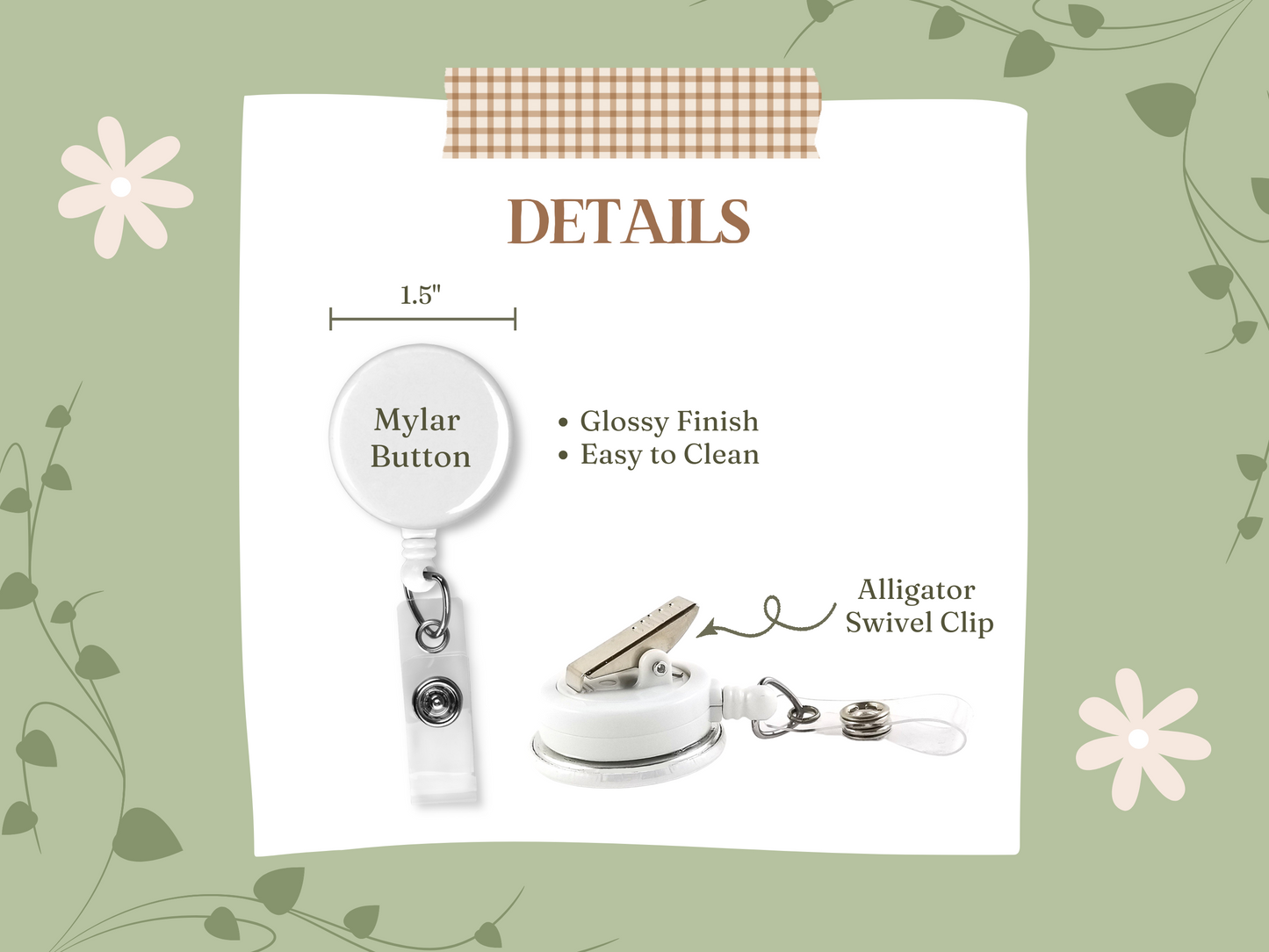 Floral Ghost Badge Reel