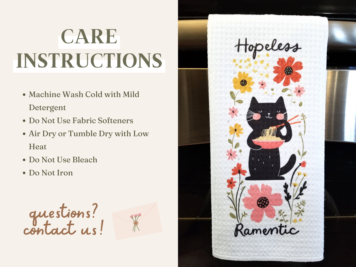Ramen Cat Tea Towel