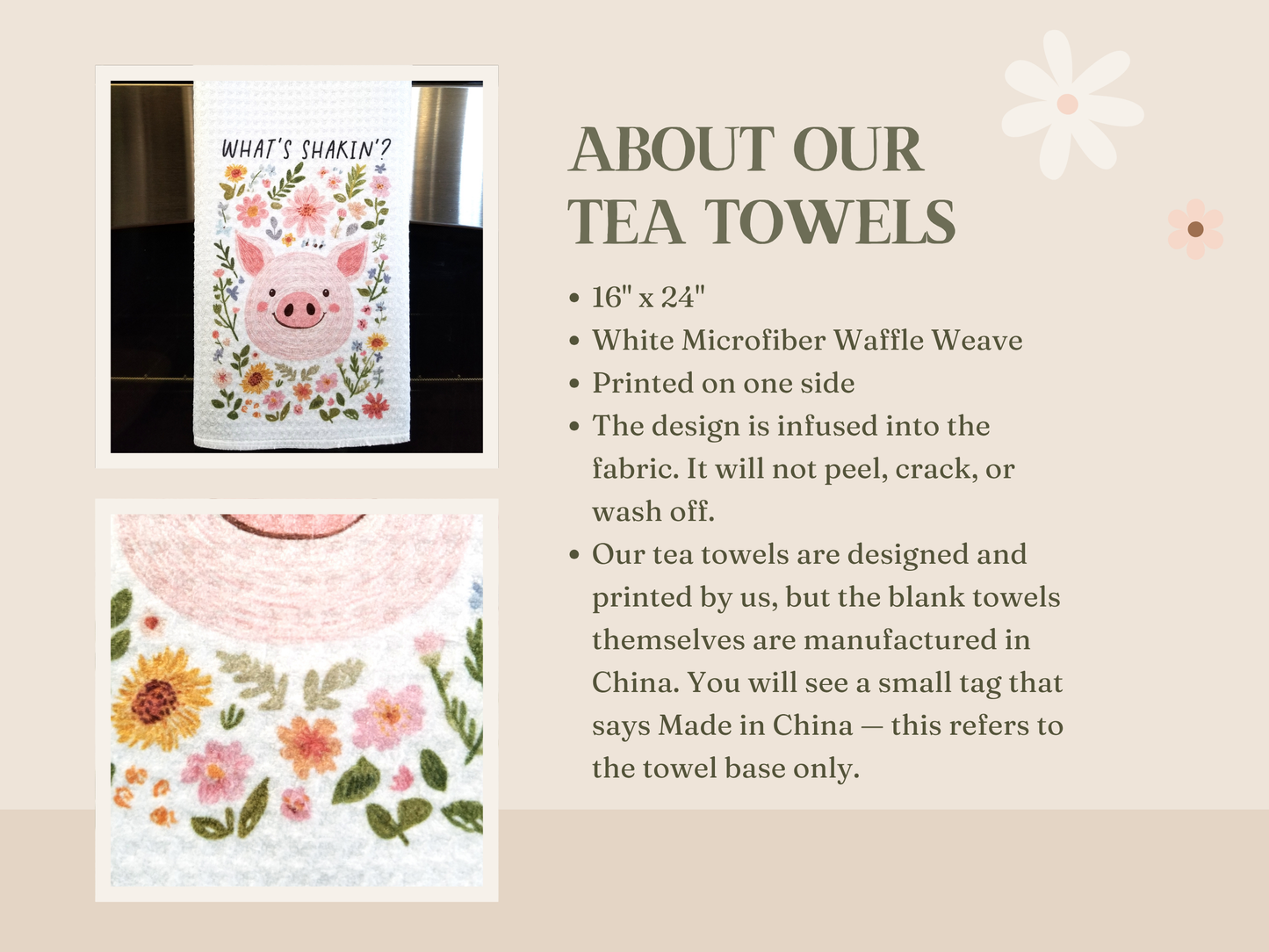 Pig Tea Towel