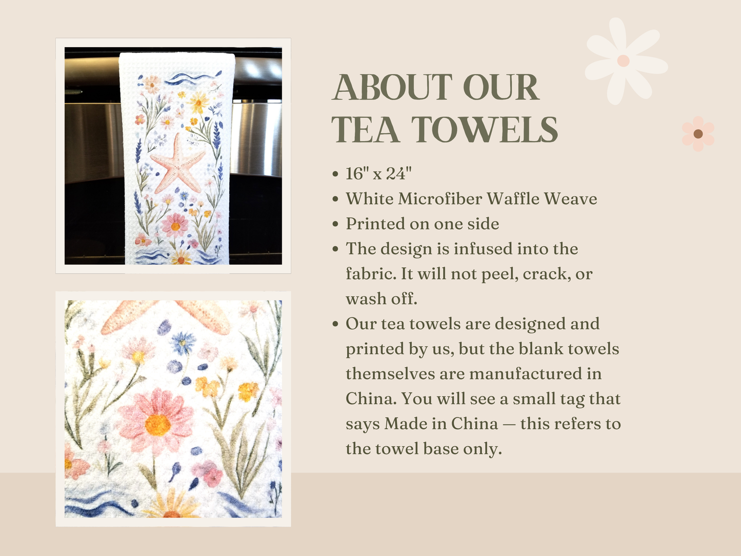 Coastal Starfish Tea Towel