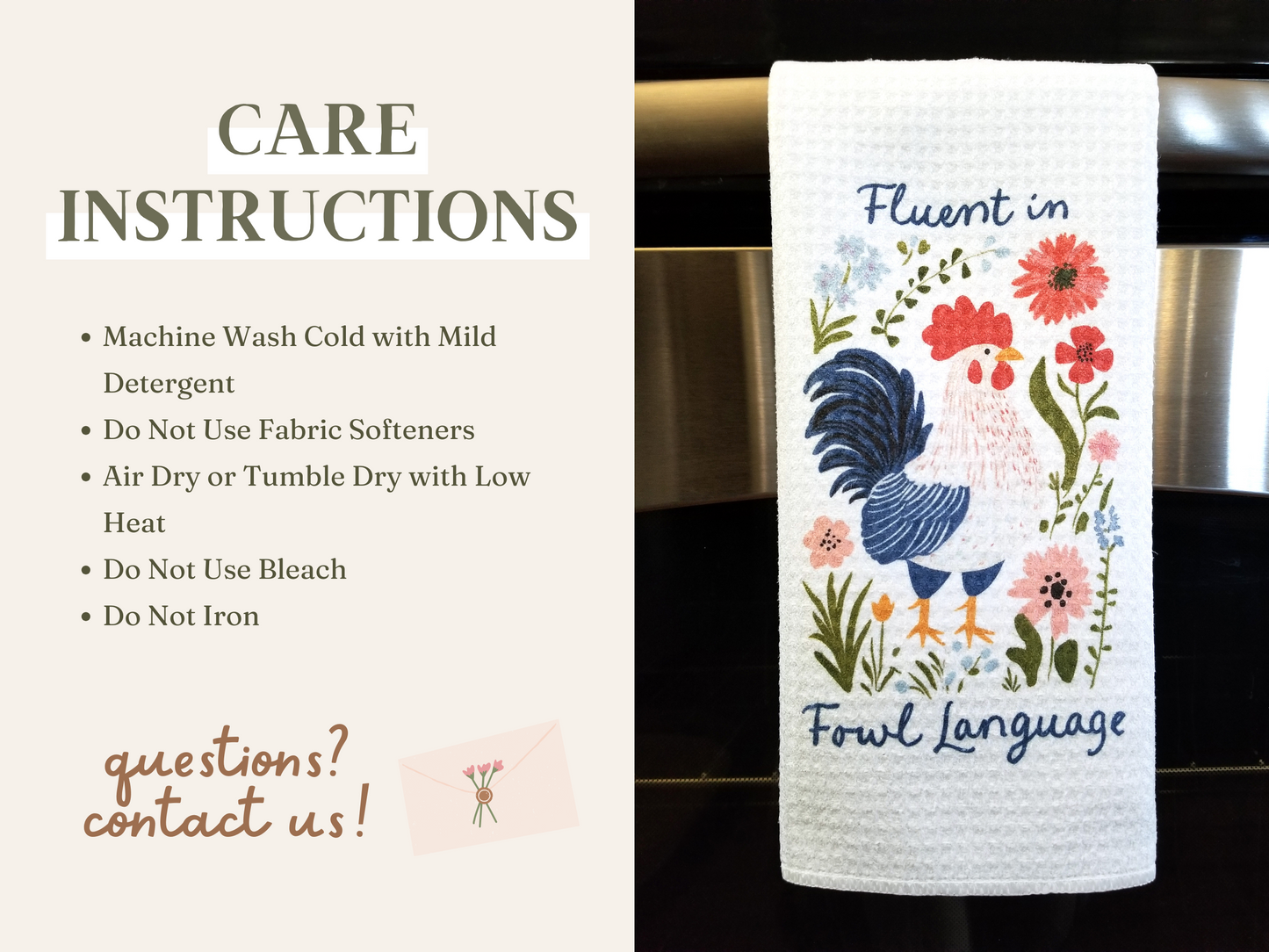 Fluent in Fowl Language Tea Towel