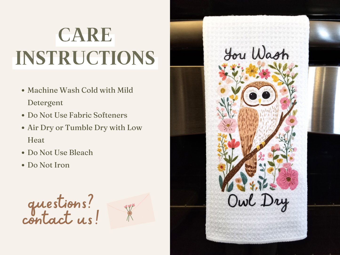 You Wash Owl Dry Tea Towel