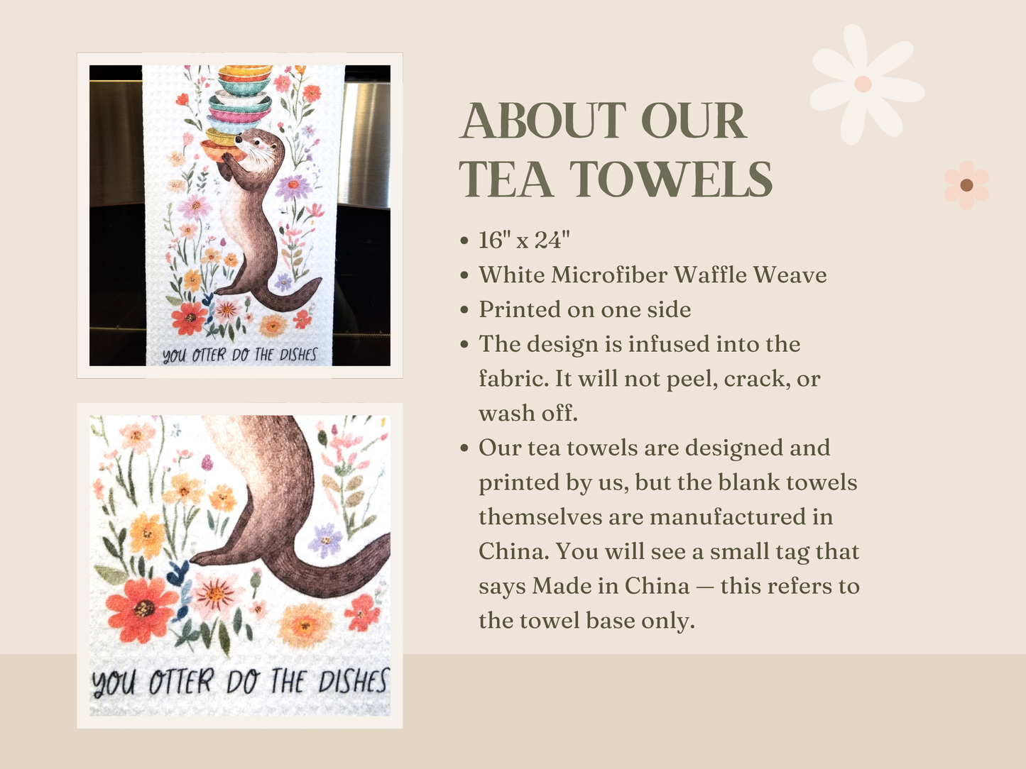 You Otter Do the Dishes Tea Towel