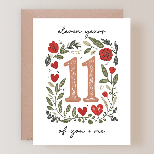Eleven Years of You + Me Card
