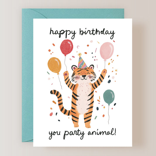 Happy Birthday You Party Animal Card