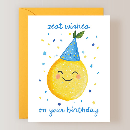 Zest Wishes On Your Birthday Card