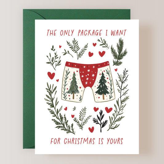 The Only Package I Want for Christmas Is Yours Card