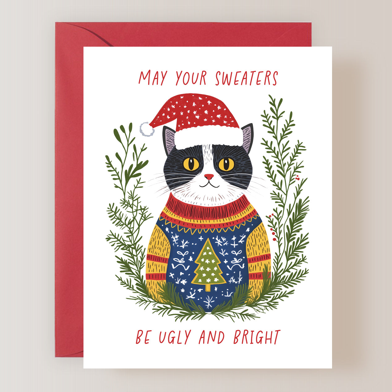 May Your Sweaters Be Ugly and Bright Card