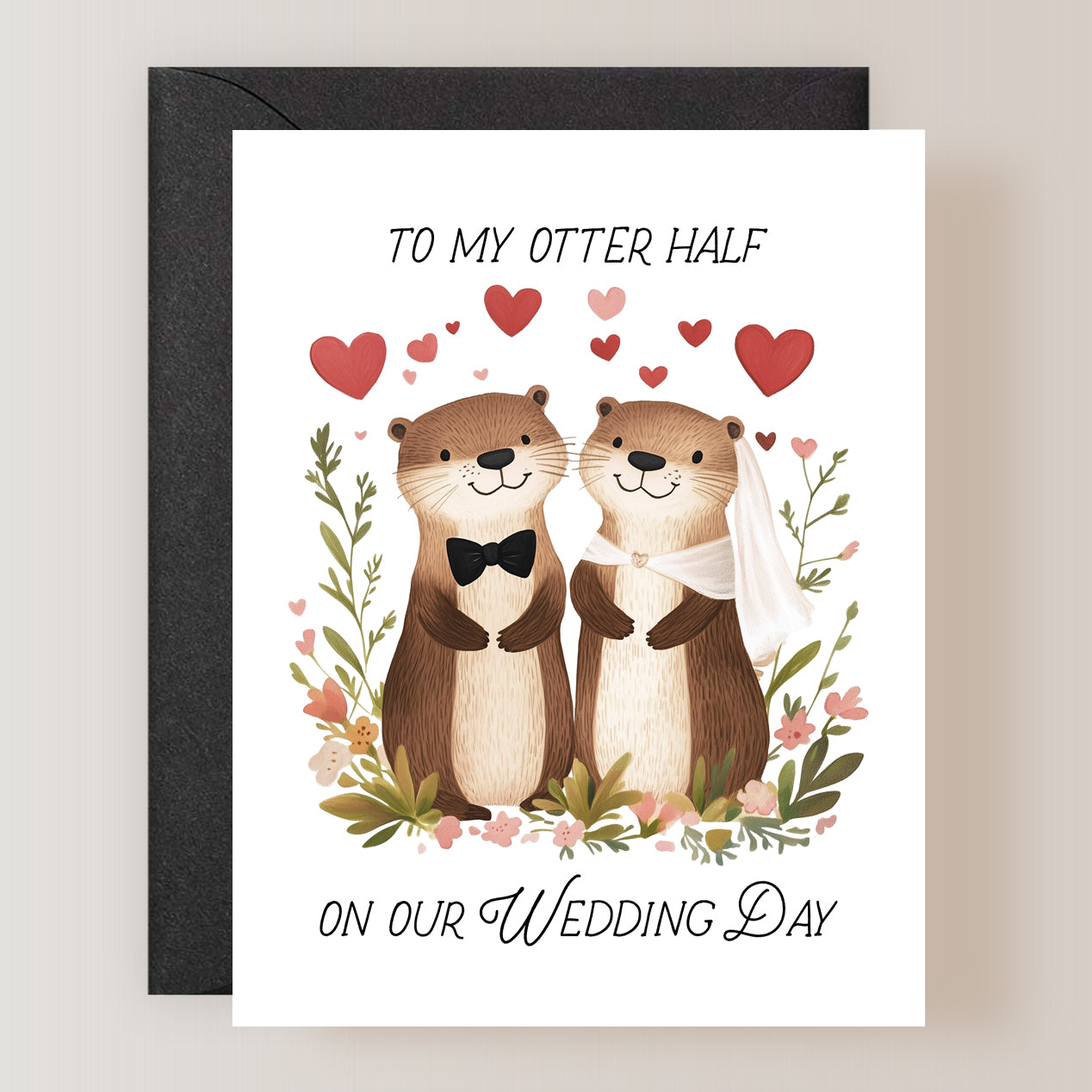 To My Otter Half On Our Wedding Day Card – Firefly Paper Studio
