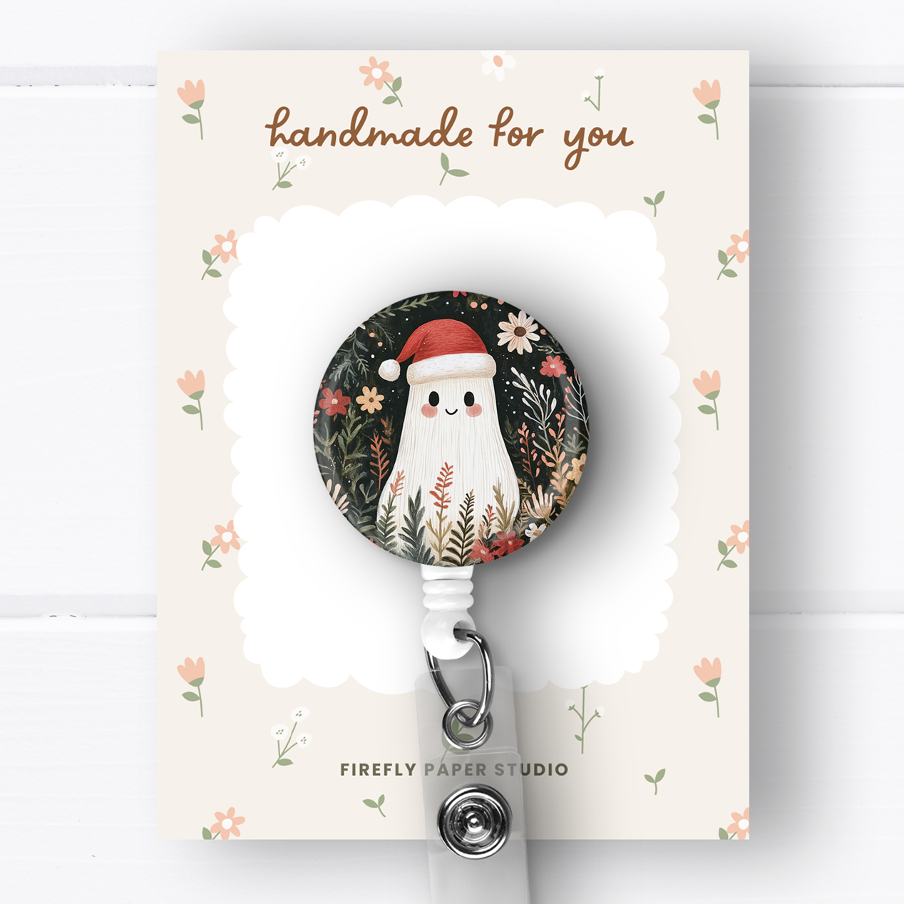 Christmas Ghost Badge Reel