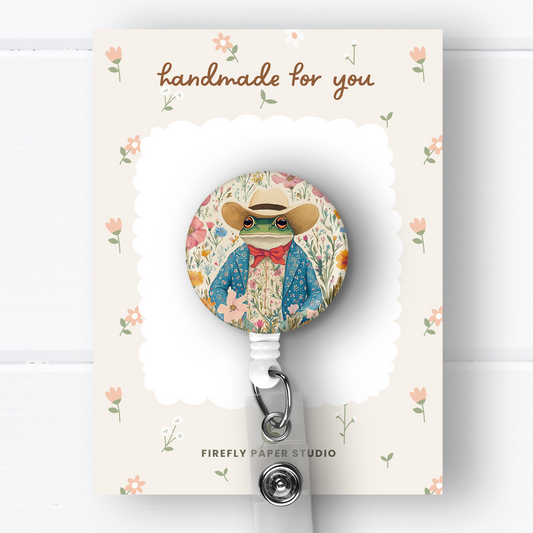 Dapper Frog Badge Reel