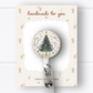 Floral Christmas Tree Badge Reel