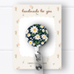 Navy Daisy Badge Reel