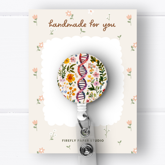 Floral DNA Badge Reel