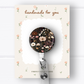 Dark Floral Badge Reel