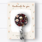 Dark Floral Badge Reel