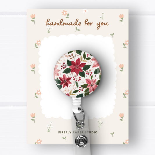 Poinsettia Badge Reel