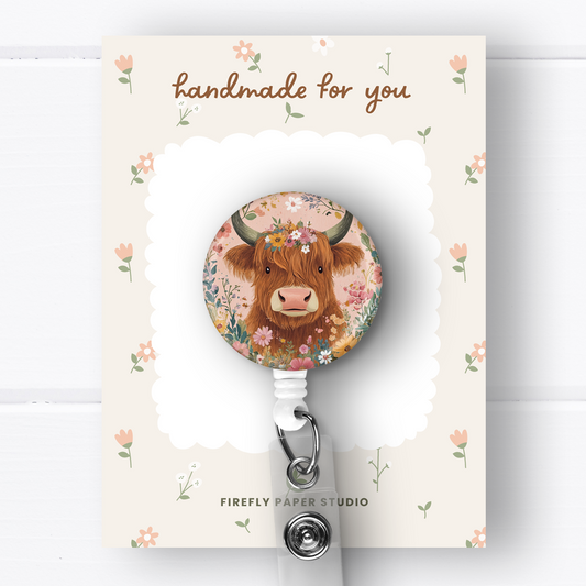 Highland Cow Badge Reel