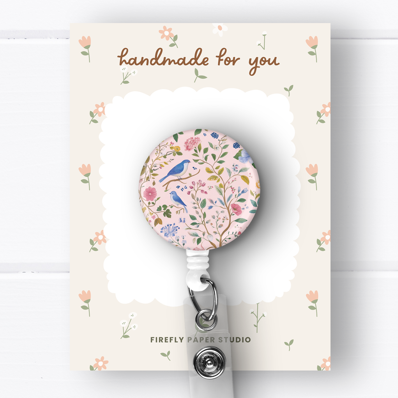 Birds & Flowers Badge Reel