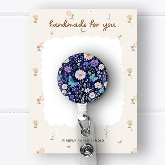 Butterflies & Daisies Badge Reel