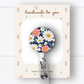 Navy, Pink & White Daisies Badge Reel