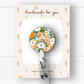 Blush, White & Teal Floral Badge Reel