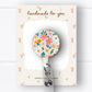 Pink & Teal Floral Badge Reel