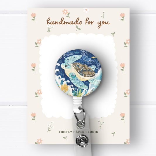 Sea Turtle Badge Reel