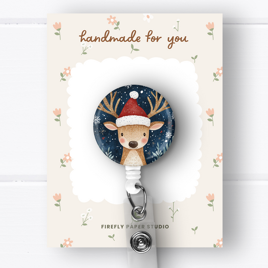 Christmas Reindeer Badge Reel