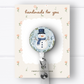Light Blue Snowman Badge Reel