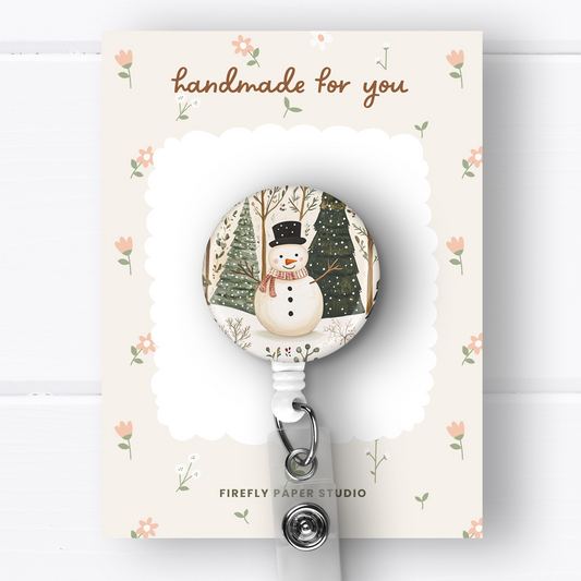 Snowman Badge Reel