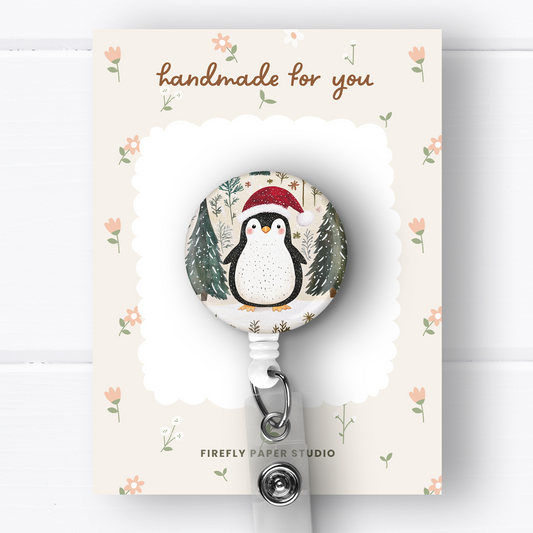 Christmas Penguin Badge Reel
