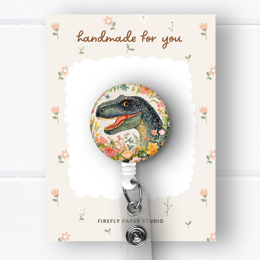 Happy T-Rex Badge Reel