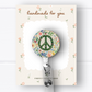 Floral Peace Badge Reel